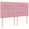 vidaXL Box Spring Bed with Mattress Pink 200x200 cm Velvet