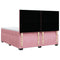 vidaXL Box Spring Bed with Mattress Pink 200x200 cm Velvet