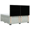vidaXL Box Spring Bed with Mattress Light Grey 200x200 cm Velvet