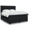 vidaXL Box Spring Bed with Mattress Black 200x200 cm Velvet