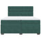 vidaXL Box Spring Bed with Mattress Dark Green 200x200 cm Velvet