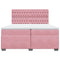 vidaXL Box Spring Bed with Mattress Pink 200x200 cm Velvet