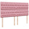vidaXL Box Spring Bed with Mattress Pink 200x200 cm Velvet