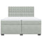 vidaXL Box Spring Bed with Mattress Light Grey 200x200 cm Velvet