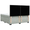 vidaXL Box Spring Bed with Mattress Light Grey 200x200 cm Velvet