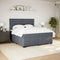 vidaXL Box Spring Bed with Mattress Dark Grey 200x200 cm Velvet