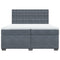 vidaXL Box Spring Bed with Mattress Dark Grey 200x200 cm Velvet