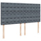 vidaXL Box Spring Bed with Mattress Dark Grey 200x200 cm Velvet