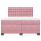vidaXL Box Spring Bed with Mattress Pink 200x200 cm Velvet
