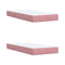 vidaXL Box Spring Bed with Mattress Pink 200x200 cm Velvet