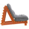 vidaXL Futon Sofa Bed with Mattress Wax Brown 60x206x11 cm Solid Wood Pine