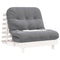 vidaXL Futon Sofa Bed with Mattress White 90x206x11 cm Solid Wood Pine