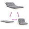 vidaXL Futon Sofa Bed with Mattress White 100x206x11 cm Solid Wood Pine