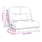 vidaXL Futon Sofa Bed with Mattress White 100x206x11 cm Solid Wood Pine