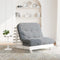 vidaXL Futon Sofa Bed with Mattress White 100x206x11 cm Solid Wood Pine