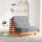vidaXL Futon Sofa Bed with Mattress Wax Brown 100x206x11 cm Solid Wood Pine