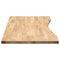 vidaXL Desk Top Untreated 120x60x2.5 cm Solid Wood Oak Rectangular