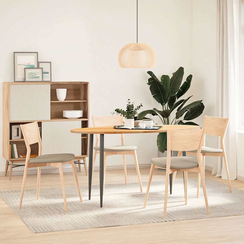 vidaXL Table Top Light Brown 140x60x2 cm Solid Wood Oak Oval