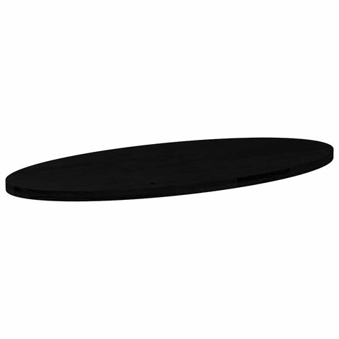 vidaXL Table Top Dark Brown 140x60x4 cm Solid Wood Oak Oval