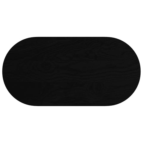 vidaXL Table Top Dark Brown 100x50x2 cm Solid Wood Oak Oval