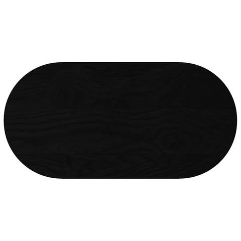 vidaXL Table Top Dark Brown 80x40x4 cm Solid Wood Oak Oval