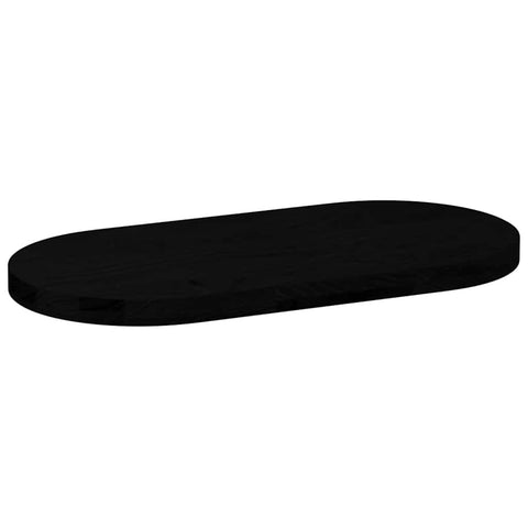 vidaXL Table Top Dark Brown 80x40x4 cm Solid Wood Oak Oval
