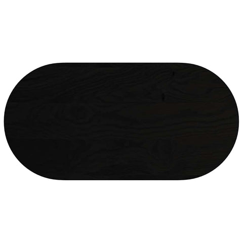 vidaXL Table Top Dark Brown 100x50x4 cm Solid Wood Oak Oval