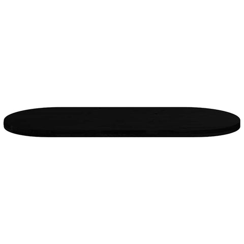 vidaXL Table Top Dark Brown 140x60x4 cm Solid Wood Oak Oval