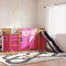 vidaXL Bunk Bed without Mattress with Slide and Curtains Pink 90x200 cm