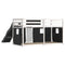 vidaXL Bunk Bed without Mattress with Slide White and Black 80x200 cm