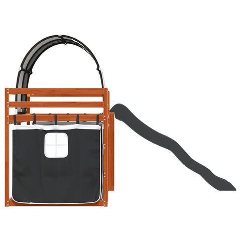 vidaXL Bunk Bed without Mattress with Slide White and Black 90x200 cm