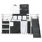 vidaXL Bunk Bed without Mattress with Slide White and Black 90x190 cm Single