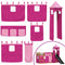 vidaXL Bunk Bed without Mattress with Slide and Curtains Pink 90x200 cm