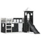 vidaXL Bunk Bed without Mattress with Slide White and Black 80x200 cm
