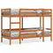 vidaXL Bunk Bed without Mattress Wax Brown 75x190 cm Small Single Solid Wood Pine