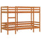vidaXL Bunk Bed without Mattress Wax Brown 75x190 cm Small Single Solid Wood Pine