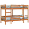 vidaXL Bunk Bed without Mattress Wax Brown 75x190 cm Small Single Solid Wood Pine