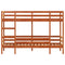 vidaXL Bunk Bed without Mattress Wax Brown 75x190 cm Small Single Solid Wood Pine