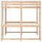 vidaXL Loft Bed with Desk and Ladder 180x200 cm Super King Solid Wood Pine