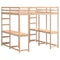 vidaXL Loft Bed with Desk and Ladder 180x200 cm Super King Solid Wood Pine