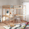 vidaXL Loft Bed with Desk and Ladder 180x200 cm Super King Solid Wood Pine