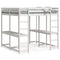 vidaXL Loft Bed with Desk and Ladder White 180x200 cm Super King Solid Wood Pine