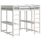 vidaXL Loft Bed with Desk and Ladder White 180x200 cm Super King Solid Wood Pine