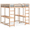 vidaXL Loft Bed with Desk and Ladder 160x200 cm Solid Wood Pine