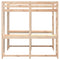 vidaXL Loft Bed with Desk and Ladder 160x200 cm Solid Wood Pine