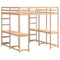vidaXL Loft Bed with Desk and Ladder 160x200 cm Solid Wood Pine