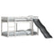 vidaXL Bunk Bed with Slide&Ladder without Mattress White 90x190 cm Single