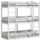 vidaXL Triple Bunk Bed without Mattress White 80x200 cm Solid Wood Pine