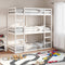 vidaXL Triple Bunk Bed without Mattress White 80x200 cm Solid Wood Pine