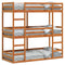 vidaXL Triple Bunk Bed without Mattress Wax Brown 80x200 cm Solid Wood Pine